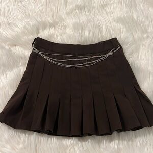 ZARA KIDS PLEATED CHAIN TRIM SKIRT